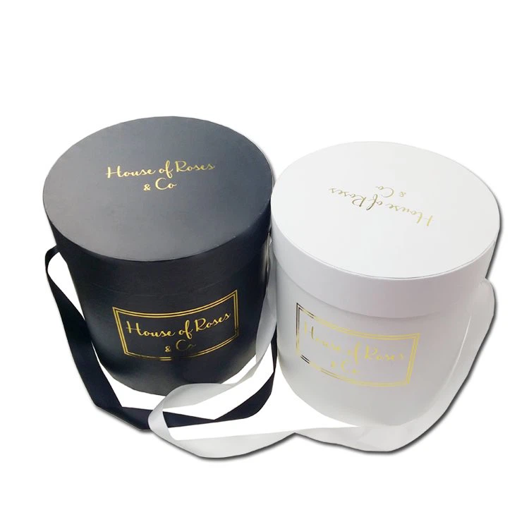 Round flower boxes as gift sets